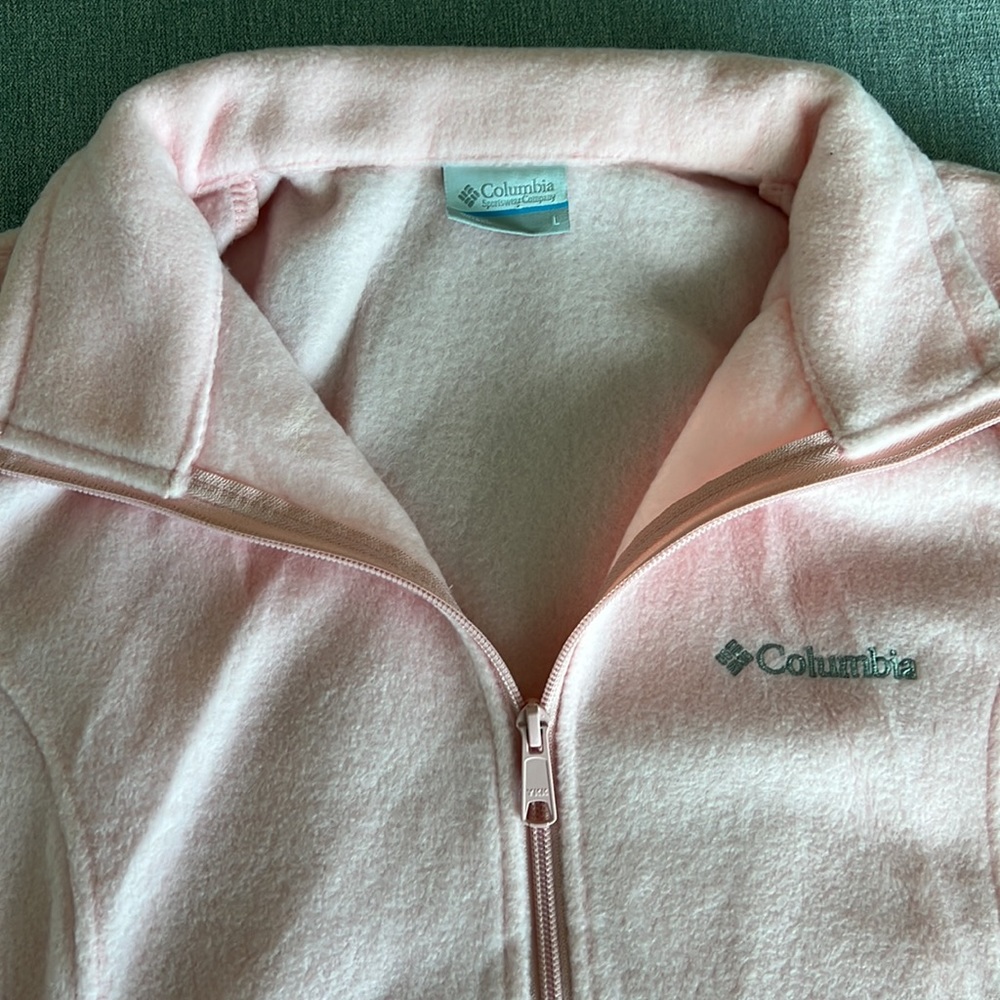 Columbia Pink Fleece Vest Large NWOT
